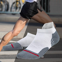 Chaussettes de sport de course à compression respirantes en nylon personnalisées pour la cheville