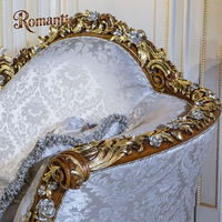 Chaise longue élégante de style royal américain classique, de haute qualité, romantique, de loisirs, rétro