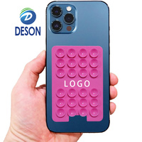 Deson OEM Logo Silicone Mobile Phone Wallet Pouch Case Sticky Mount Card Holder pour iPhone et Android Rubber Products