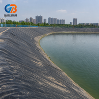 Géomembrane HDPE lisse, imperméable, écologique et durable pour bassins piscicoles, décharges, protection des pentes minières et construction