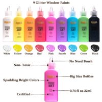 Le kit d'art de peinture scintillante de fenêtre fait 26 projets, créez votre propre artisanat de fenêtre en acrylique pour les enfants de 4 à 12 ans
