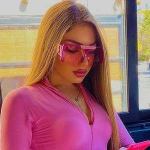 Lunettes de soleil tendance vintage à monture large et verre unique, protection UV400, style oversize, pour femme, collection 2021 - Product Image 2