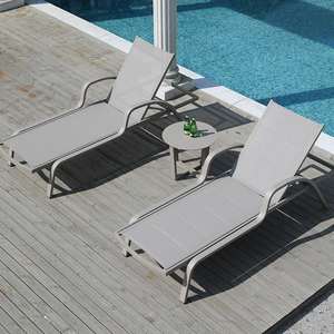 Tumbona Apilable en Forma de S para Exteriores JD6016 de Modern <span class=keywords><strong>Jarden</strong></span> Crafts, Estructura Antioxidante, Tela de Malla Resistente a los Rayos UV, Duradera - Product Image 6