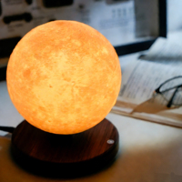 Lampu Bulan Globe Levitasi Magnetik Modern dengan Alas Persegi, Lampu Mengambang, Kontrol Sentuh, Dapat Diredupkan, Cahaya Putih Hangat, Lampu Peringatan Malam, untuk Rumah