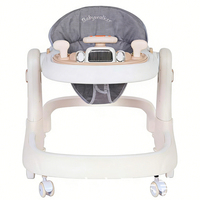 Déambulateur pliable 4-en-1 pour bébés, réglable en hauteur, avec plateau amovible et contrôle de vitesse, pour 6-18 mois - Vente en gros