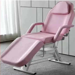 Fauteuil <span class=keywords><strong>de</strong></span> massage et <span class=keywords><strong>de</strong></span> beauté D Luxueux en PU noir et blanc, réglable, pliable, pour tatouage, coiffure, thérapie faciale et extensions <span class=keywords><strong>de</strong></span> cils, économique - Product Image 2