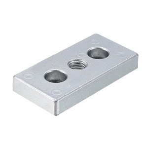 Aluminum Profile End Plate 3060 4040 4080 6060 8080 Flat Zinc Alloy <b>Sandblasted</b> For Home Improvement Hardware - Product Image 1