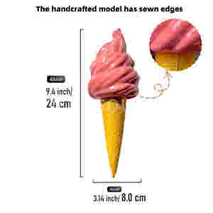 1 Piece 9Inch Realistic Model Hanging Ice Cream Model Ice Cream Parlor Prop Display Toy Game Dessert Cover <b>Chocolate</b> <b>Shell</b> Cover - Product Image 4