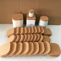 Vases à bougies en verre et céramique avec couvercle en liège brun et bouchon à vis, faciles à utiliser pour le remplissage et l'emballage, vente en gros