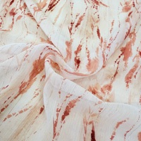 Tissu jersey 100 % polyester imprimé floral, largeur 43/44 pouces, extensible, léger, 90 GSM, style décontracté, couleurs vives, trame pour robes.