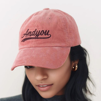 Gorras de Béisbol Deportivas Personalizadas al por Mayor, 5 Paneles, para Hombre y Mujer, de Pana, con Visera Curva, Transpirables, Impermeables, Ajustables, con su Logotipo en 3D