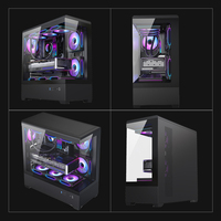 Boîtier PC Gaming Direct Usine, Verre Trempé Panoramique Effet Mer, Support SPCC, Radiateur 360mm, GPU Max 430mm, Micro-ATX ITX