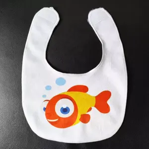 Top vente Qualisub Logo personnalisé Super doux coton bavoir Sublimatoin bébé bavoirs blancs pour presse à chaud