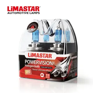 Limastar lâmpada de farol para carro, lâmpada de halogênio h7 12v 100w