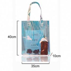 Bolsa de Compras Holográfica Transparente Impermeable al por Mayor, Bolsa de Hombro Láser, Bolsa de PVC Iridiscente con Efecto Holograma - Product Image 2