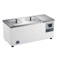 Panci Air Elektro-Termostatik 3L dengan Wadah Dalam Stainless Steel, RT 5-100C, Timer, Pemanas Bawah, Konveksi Air Alami