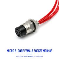 Connecteur sous-marin HYSF SUBSEA MCIL8M Micro 8 broches mâle en ligne, câble étanche, prise électrique sous-marine pour ROV AUV Marine