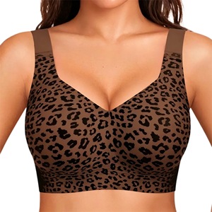 Sujetador sin costuras de talla grande para mujer, con soporte suave, cobertura total, ropa interior cómoda para el día a día, copa de nailon transpirable tejida - Product Image 1