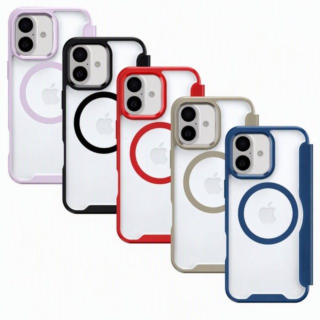 Premium Matte Magnetic Leather Flip Phone Case 360 Full-Coverage Protection Shock-Absorbent Anti-Drop Cover With Card Holder