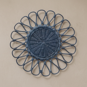 Eco-friendly Rattan Charger <b>Plate</b> Wall Decoration Round Flower Rattan Placemat Home Rattan Table <b>Mats</b> OEM Made In Vietnam - Product Image 1