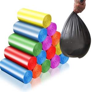 Sacs poubelles jetables à ouverture plate, perforations renforcées pour la maison, la cuisine, le dortoir - Sacs poubelles ménagers noirs - Product Image 1