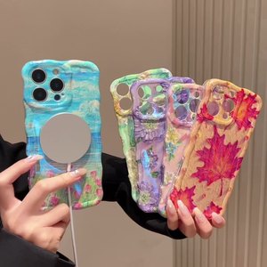 IMD in sơn dầu Hoa chống sốc từ trường hợp điện thoại cho <span class=keywords><strong>Iphone</strong></span> 17 16 15 Pro Max đầy đủ từ trường hợp điện thoại cho <span class=keywords><strong>iPhone</strong></span> - Product Image 2