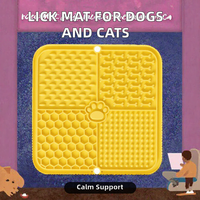 Tapis de léchage moderne en silicone avec ventouses pour chiens et chats - Soulagement de l'anxiété, réduction de l'ennui, alimentation au beurre de cacahuète