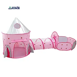 AIOIAI 3Pcs Pop Up Child TentとCrawl Tunnel Combo Kids Indoor Outdoor Tent House