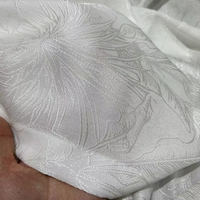 Tissu de rideau transparent conforme à la norme Classe A, largeur 3,0 m, 3 couleurs en stock : blanc cassé, crème, gris clair