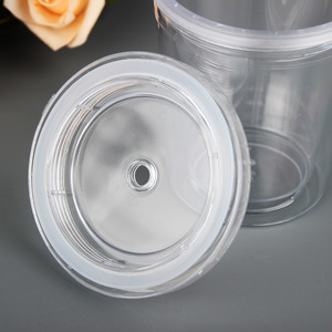 Bicchiere in Plastica PS Trasparente, Diametro 90mm, Resistente alle Alte Temperature, Antigoccia, Senza BPA, Ecologico, con Coperchio e Cannuccia, per Acqua Bollente - Product Image 4