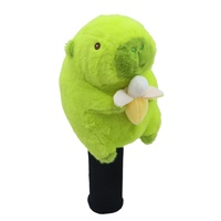 Housse de tête de club de golf en peluche et tricotée motif Capybara pour No. 3 & No. Conception de protection 5 Woods