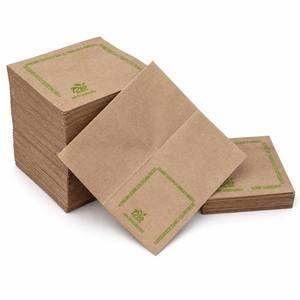 Serviettes de cocktail ROLLVERSY en pulpe recyclée, marron, 2 plis, 4 plis, écologiques, pour dîner - Product Image 3