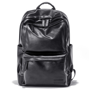 Custom New Style Korean Fashion Pu Leather Designer Unisex <b>Backpack</b> Casual <b>School</b> Travel Bag Rhino Armor <b>Waterproof</b> 20-35L - Product Image 1
