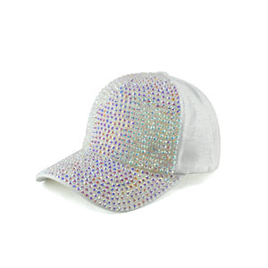Berretto da <span class=keywords><strong>Baseball</strong></span> Vintage Hip-pop con diamanti protezione solare con strass con visiera da esterno berretto rosa per ragazza - Product Image 5