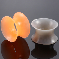 2 pièces/paire de bouchons de tunnel en silicone à double évasement pour piercing, jauge d'oreille creuse Expander Earlet Stretcher Piercing Jewelry