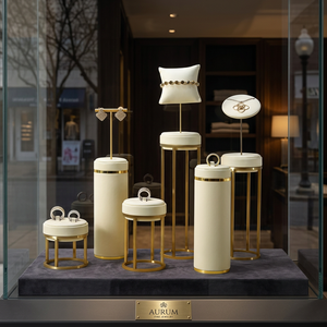 Jewelry Packaging <b>Grey</b> Metal Jewelry Display <b>Frame</b> High Quality Jewelry Display Stand Necklace Earring Spot Event Shop - Product Image 1