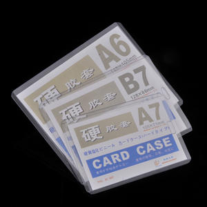 Porte-cartes vertical en plastique rigide PVC transparent, badge de travail/badge d'employé pour carte d'identité, carte d'exposition ou badge de travail - Product Image 3