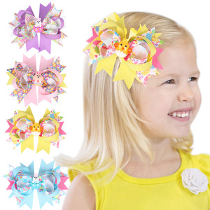กิ๊บติดผมอีสเตอร์สำหรับเด็ก เครื่องประดับผมอีสเตอร์ กิ๊บติดผมโบว์ เครื่องประดับน่ารัก - Product Image 1