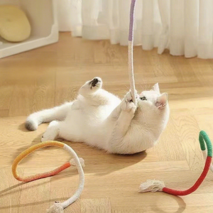 لعبة مضغ القط المقاوم للعض ، حبل أسنان تفاعلي هريرة لتنظيف الأسنان - Product Image 2