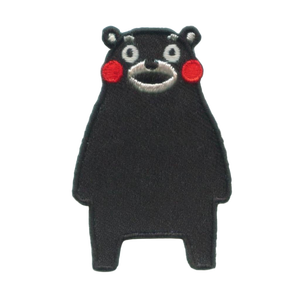 Top bán đáng yêu gấu đen thêu vá cho trang trí mũ Fancy merrow cạnh nhiệt trở lại vải nhà máy giá bán buôn - Product Image 1