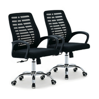 Chaise de bureau ergonomique à hauteur réglable avec dossier en tissu maillé pour espace de travail, bureau à domicile et étude