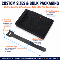 Bande de fixation auto-agrippante réglable et réutilisable en nylon durable, légère et résistante, pour l'organisation des câbles