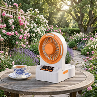Ventilateur de camping avec recharge USB, 10 000 mAh, adapté pour la maison et l'extérieur, FM LED