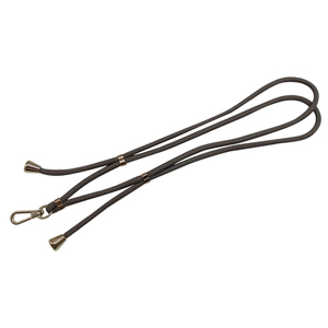 Adjustable Black Braided Nylon Round Rope <b>polyester</b> <b>Lanyard</b> Dual Rope Neck Strap with Metal Adjuster Buckles - Product Image 1