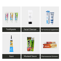 Pasta rotativa semiautomática Jelly Lami loción corporal pasta de dientes crema ungüento cosmético tubo de plástico máquina de llenado