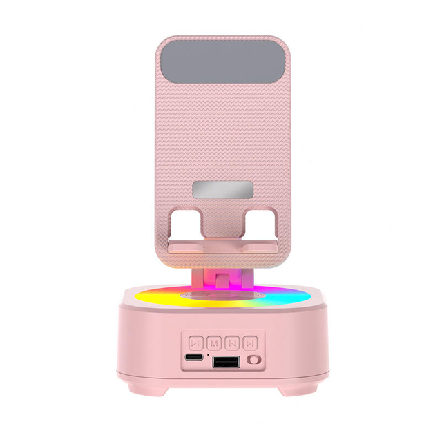 Multifunctional Phone Accessories: 3 in 1 Speaker Phone Stand Power Bank with RGB Color Lights Wireless Music Box