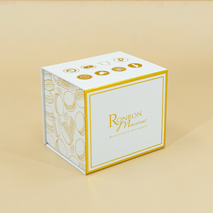 Customized Packaging and Logo Printing Biscuit Dessert Macaron Collapse Box Supplier Thick Cardboard Boxes for Macarons - Product Image 3