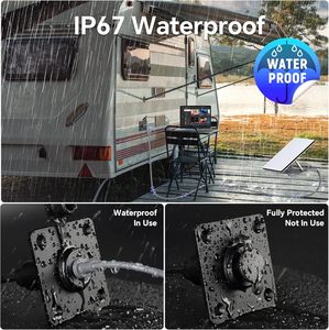 Presa a Muro Impermeabile Starlink <span class=keywords><strong>Mini</strong></span> DC 5521 12V 24V con Cavo di Alimentazione Passante per Montaggio su Pannello 5.5x2.1 per Camper, Roulotte e Barche - Product Image 2