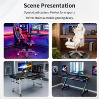 Chaises de jeu pour ordinateur en plastique PP, protection du sol, roulettes robustes, roulettes pour chaise, roulettes pour chaise d'appoint, pour sols en LVT
