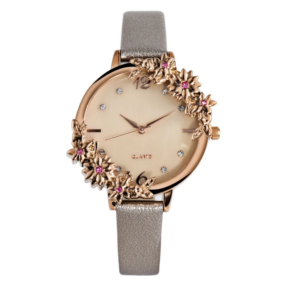럭셔리 꽃 다이아몬드 표면 여성 시계 패션 시계 숙녀 시계